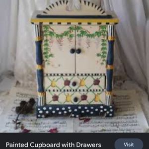 Painted cupboard with drawers